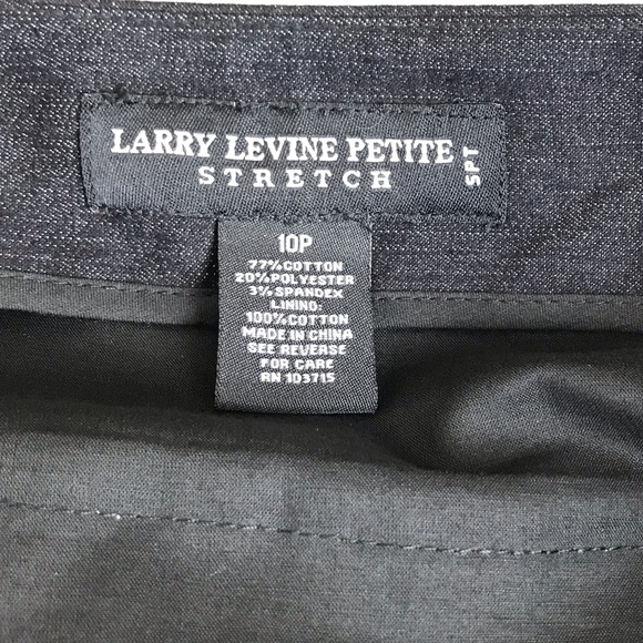 Larry Levine Stretch Petite Black Skirt Size 10P - Picture 2 of 4
